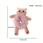 1pcs Hair Circle Girl Frog Plush Green Hair Circle Bun Cute Funny Hair Band Elastic Scrunchies For Women Ponytail Hairstyle