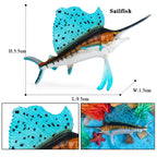 Oenux Sea Life Animals Coral Octopus Nautiloidea Crab Starfish Ocean Model Action Figures Educational Collection Toy Kid Gift