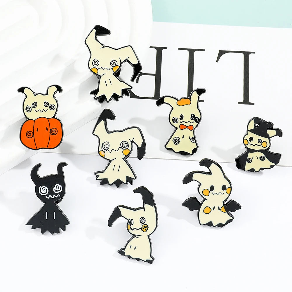 Pokemon Cartoon Metal Enamel Pins Brooch Cute Pikachu Badges Metal Denim Shirt Lapel Pin Jewelry Accessories