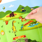 New Sticker Book Focus Potential Development Reusable Stickers Cartoon Animal Enlightenment Baby Early Education Book For Kids