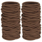 10/50pcs 4mm Mix Color Black No Damage Elastics Hair Ties Bands Leagues Pony Tails Holders for Men Women Girls and Boys Bulk