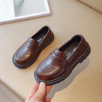 Children's Leather Shoes Classic British Style for Boys Girls