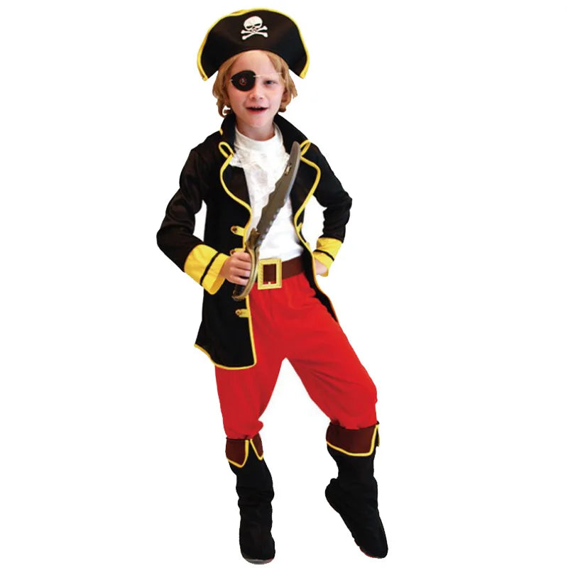 Halloween Children's Pirate Costumes for Boy Boys Kids Children Pirate Costume Fantasia Infantil Cosplay Clothing