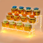 1pcs Multi-Layer Acrylic Display Stand Cake Display Rack High Transparent Trapezoidal Storage Shelf Perfect for Dessert Cupcake