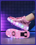 Sneakers Roller Shoes Dual-Use Skates for Kids and Adults