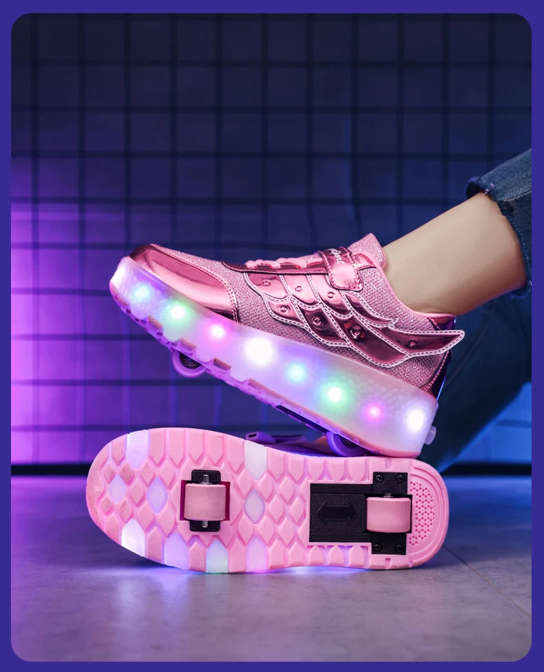 Sneakers Roller Shoes Dual-Use Skates for Kids and Adults