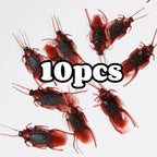 50pcs Realistic Bugs Funny Toy Fake Cockroach Novelty Insects Halloween Prank Simulation Tricky Disgusting Scary Party Supplies