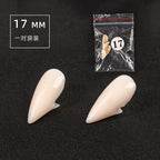 5Pairs Halloween Vampire Teeth Fangs Dentures Prop Party Costume DIY Cosplay Props Decor False Teeth Resin Fangs With Solid Glue