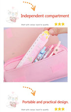Cute Decompression Pencil Case Large Capacity Storage Bag Back to School Supplies Kawaii Korean Stationery Pen Cases