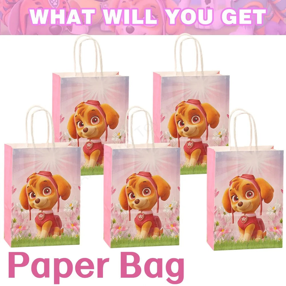 Pink Paw Patrol Skye Birthday Party Decorations Skye Foil Latex Balloons  Tableware Plate Backdrop For Kids Girls Party Supplies