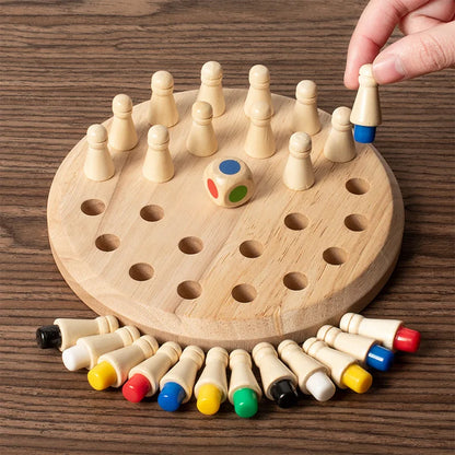 Wooden Memory Match Stick Chess Game – Montessori Learning Toy