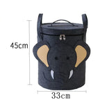 Cartoon Animal Storage Baskets Large Capacity Foldable Toy Organizer Bin with Lid for Kids Room Home Nursery Organization