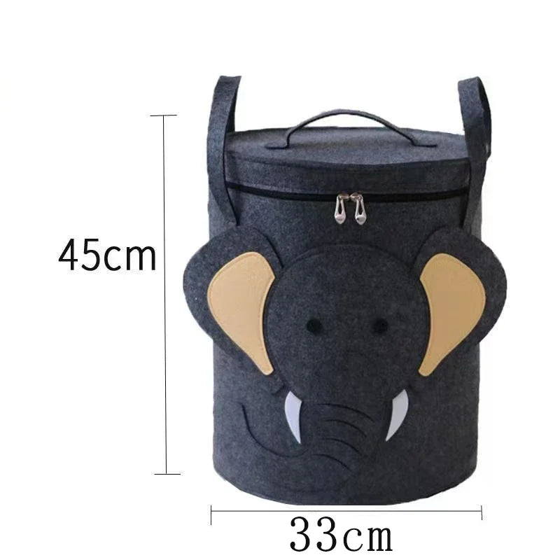 Cartoon Animal Storage Baskets Large Capacity Foldable Toy Organizer Bin with Lid for Kids Room Home Nursery Organization