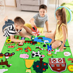 Farm Animals Felt Story Busy Board 4-in-1 Learning Activity Set