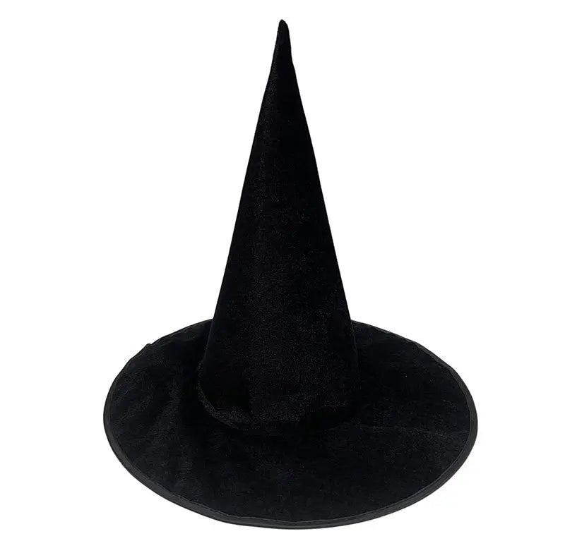 Halloween Witch Hat Flannel Wizard Costume Hat for Parties