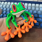 3D Printing Simulation Tree Frog Joint Movable Frog Ornaments Kitchen Home Decoration Office Animal Desk Toy Refrigerator Magnet