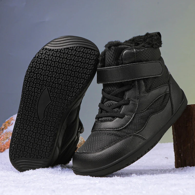 Kids Wide Toe Barefoot Snow Boots Warm Winter Minimalist Shoes