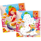 1-6PCS Sticker Book For Kids Unicorn Sticker Paint Book Mermaid Children's Sticker By Number For Birthday Gift Girls Stationery