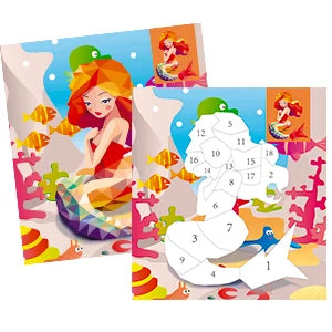 1-6PCS Sticker Book For Kids Unicorn Sticker Paint Book Mermaid Children's Sticker By Number For Birthday Gift Girls Stationery