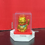 Solar Powered Maneki Neko Lucky Cat Welcoming Chinese Lucky Cat Waving Hand Beckoning Fortune Cat Figurines For Home Decor