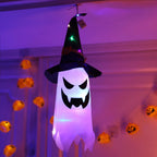 1pc Ghosts LED String Lights, Halloween Decoration Home Party Festival Decor Prop, Ornament Lights For Outdoor, Battery Powered