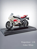 Model Diecast Motocycle Toys Ornament, 1:18/1:36 Car Rotating Rubber Rires Desktop Ornament Gifts
