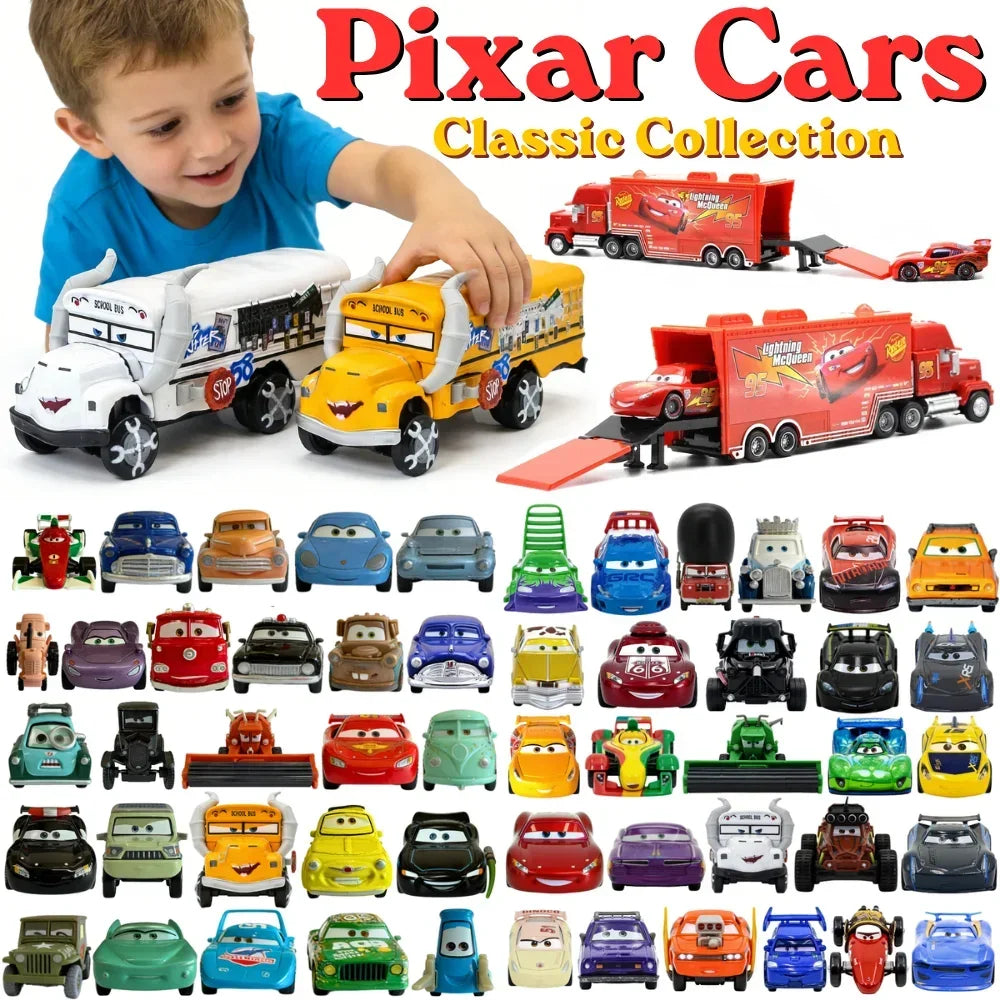 #NEW Children Car Pixar Cars 2 3 Lightning McQueen Fillmore Frank 1：55 Metal Model Racing Car Toy Children's Birthday Gift
