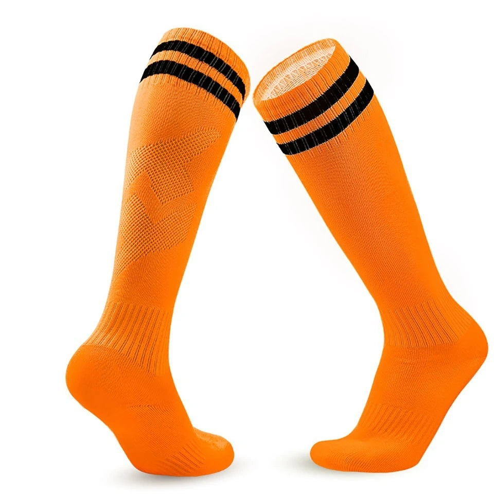 Loogdeel Soccer Socks Stretchy Compression Knee High Tube Socks Men Women Teens Kid Breathable Football Athletic Sports Socks