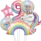 Kids Girls Unicorn Birthday Party Decoration Plate Cup Happy 1st Unicorn 3D Balloon Kid Favors Gift Wedding Baby Shower Supplies