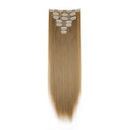 WIGSIN 24Inch Synthetic 7Pcs/set Long Straight Hair Extension 16Clips Hairstyle Black Blonde Hairpiece for Women