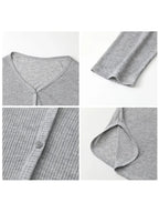 CHIC VEN Women's Cardigan New V-neck Long Sleeved Female Shirt Female Jumpers Sun Protection Woman Top Spring Summer 2026