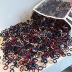 50Pcs/bag Colorful Basic Nylon Ealstic Hair Ties for Girls Ponytail Hold Scrunchie Rubber Band Kid Fashion Hair Accessories