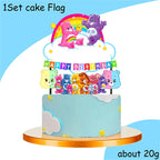 Care Bear Party Supplies Disposable Plate  Napkin Tablecloth Cake Topper Gifts Bag Kids for Birthday Party Decorations Set Gifts
