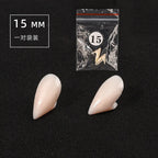 5Pairs Halloween Vampire Teeth Fangs Dentures Prop Party Costume DIY Cosplay Props Decor False Teeth Resin Fangs With Solid Glue