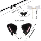 Beautiful Masquerade Halloween Cat Ears Cosplay Cat Ear Party Costume Bow Tie Bell Headwear Headband Hair Accessories