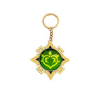 Game Impact Natlan Visions Pendant Cosplay Fontaine Eye Of God DIY Backpack Keychains Halloween Transparent Glasses Women Gifts