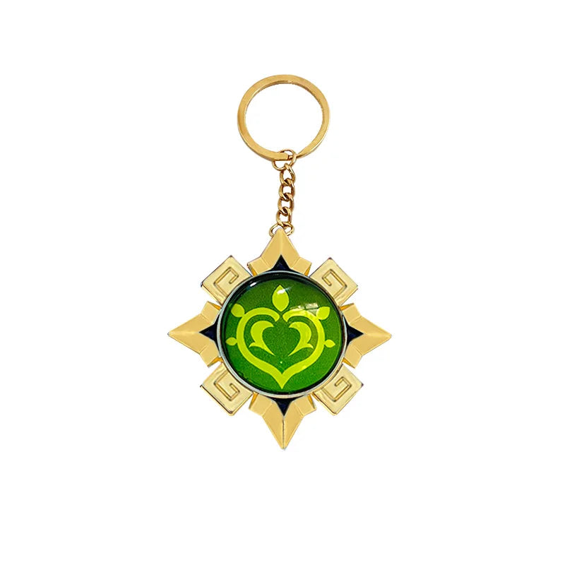 Game Impact Natlan Visions Pendant Cosplay Fontaine Eye Of God DIY Backpack Keychains Halloween Transparent Glasses Women Gifts