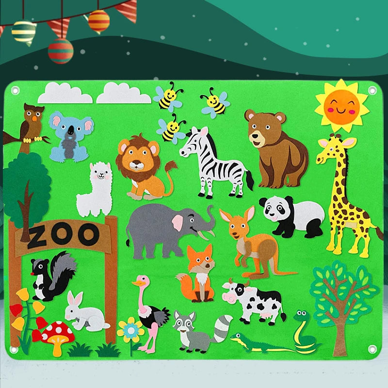 Farm Animals Felt Story Board for Kids Learning & Storytelling