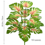 40-130cm（51.18in） Artificial Monstera Plant Fake Palm Tree Plastic Turtle Leaf Green Plant for Home Garden Room Office Decor