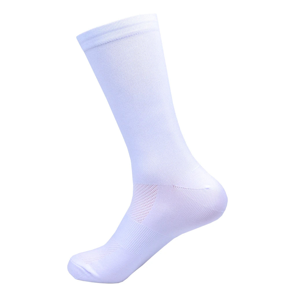 New UAE Cycling Socks rTeam Bike Nurse Compression Road Bike Running Mtb Knee-high White Sports Running Football Socks