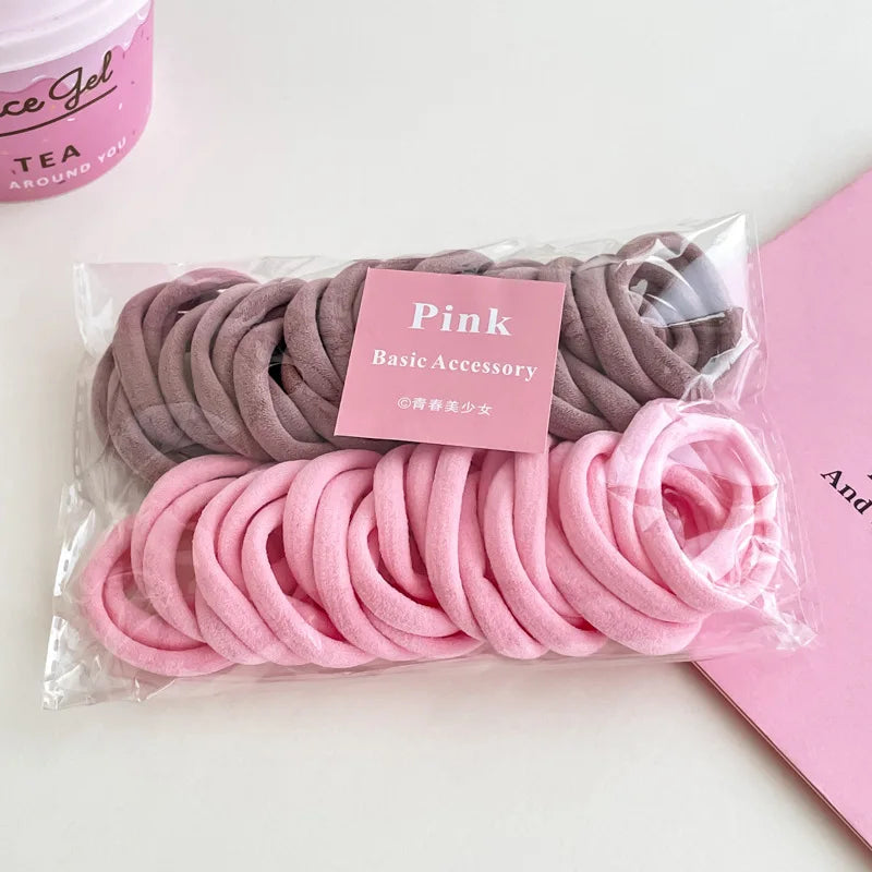 50/Set Colorful Elastic Hair Bands Children Girl Ponytail Holder Elastic Rubber Bands For Women Hair Accessories Headband