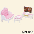 Forest Animal 1/12 Dollhouse Furniture Bedroom Kitchen Bathroom Set Miniature Simulation Dolls Accessories DIY Toys Girls