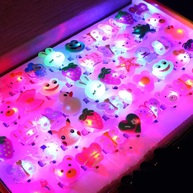 10/20PCS Glowing Ring Toy Kids Gift Birthday Party Favor Gift Friends Guest Giveaways Carnival Christmas Gifts Children Pinata