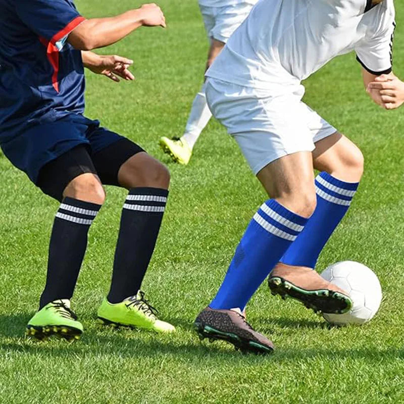 Loogdeel Soccer Socks Stretchy Compression Knee High Tube Socks Men Women Teens Kid Breathable Football Athletic Sports Socks