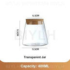 2/1 Pcs Hydroponic Plants Glass Flower Pots Home Decoration Transparent Small Vase Plant Pots With Base Tray Garden Accessories