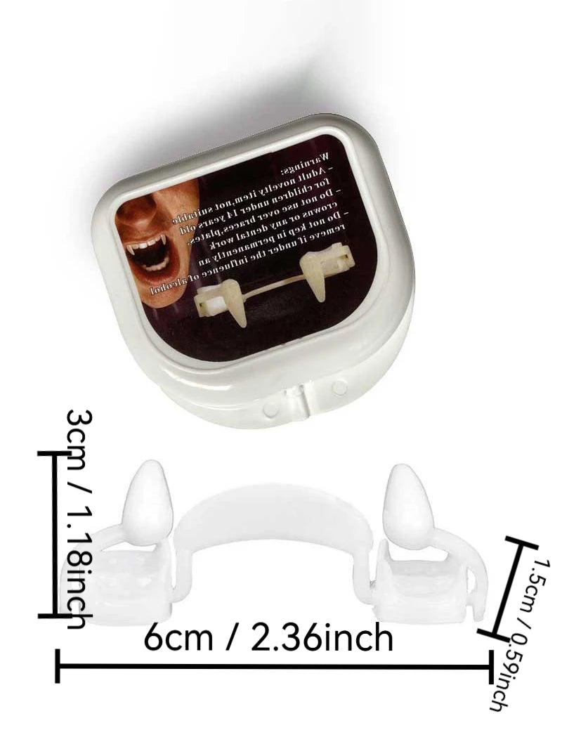 Vampire Teeth Dentures Fangs Classic PP Halloween Party Cosplay Prop Halloween Costume Party Favors