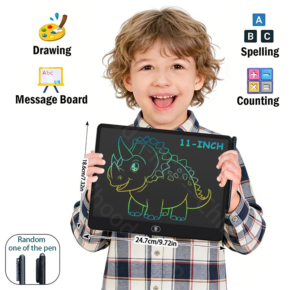 8/11/13/16 Inch LCD Drawing Tablet Writing Board Kids Doodle Painting Handwriting Pad Toy for 3 4 5 6 7 8 Years Girls Boys Gifts