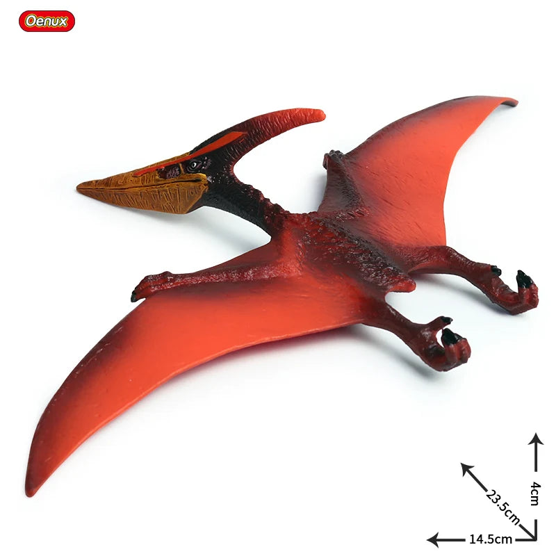 Oenux Classic Jurassic Dinosaur Brinquedo Quetzalcoatlus Ljahjas Pterodactyl Action Figures AnimalS Model PVC Collection Kid Toy