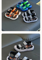 Kids Sport Sandals Breathable Velcro Shoes for Children