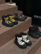 2025 New Winter Children Snow Boots For Boys Waterproof Warm Fur Rubber Sole Non-slip Fashion Girls Boots EU 26-37